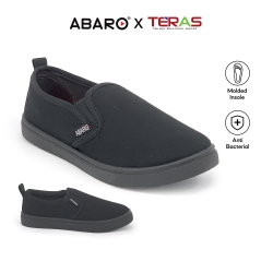 ABARO x TERAS 2182A Black School Shoes Canvas Pre-School | Primary Unisex